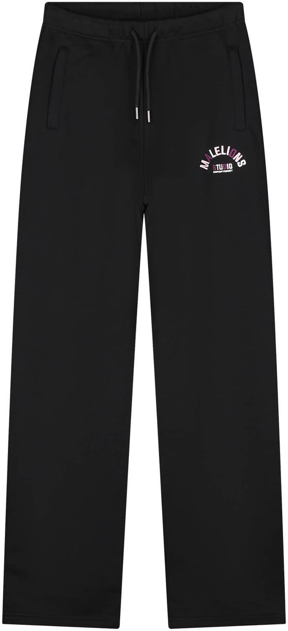 Malelions Malelions Women Straight Leg Applique Sweatpants Zwart