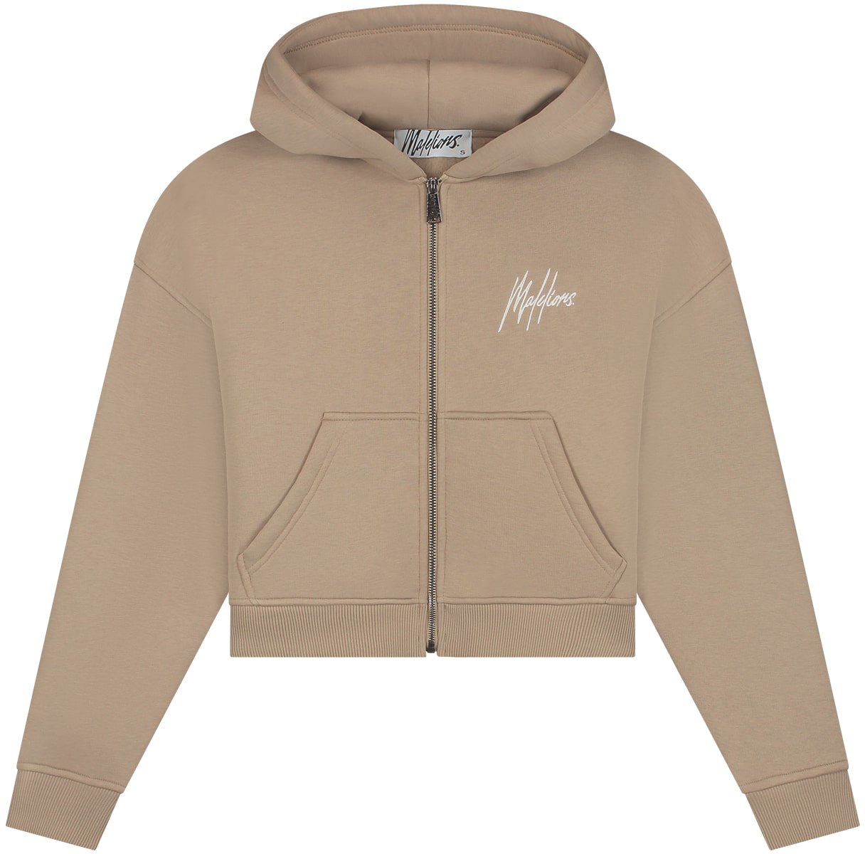 Malelions Malelions Women Cropped Signature Tracksuit Taupe