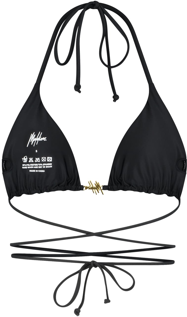 Malelions Malelions Women Wrap Bikini Top Zwart