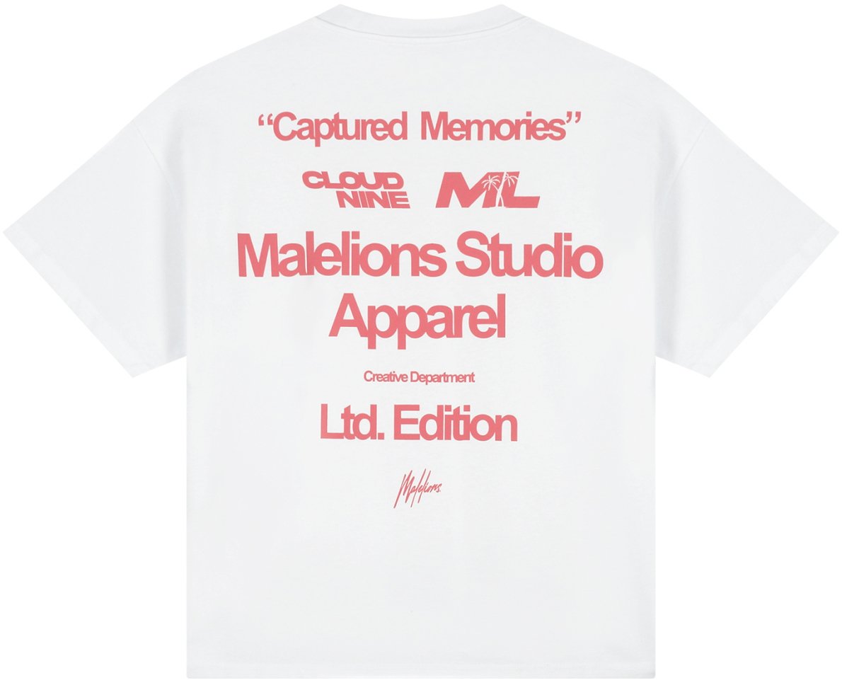Malelions Malelions Women Captured Memories T-Shirt Wit