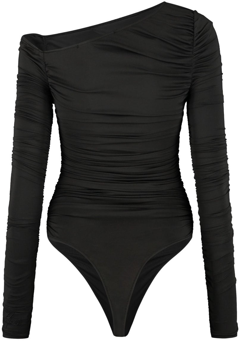 Malelions Malelions Women Drape Bodysuit Zwart