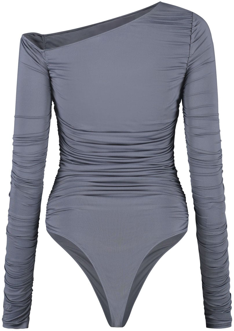 Malelions Malelions Women Drape Bodysuit Grijs