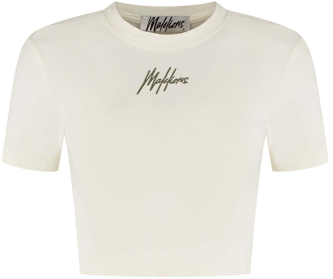 Malelions Malelions Women Signature Crop top Wit