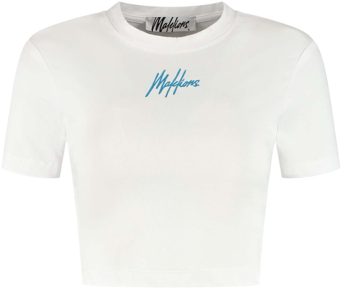 Malelions Malelions Women Signature Crop top Wit