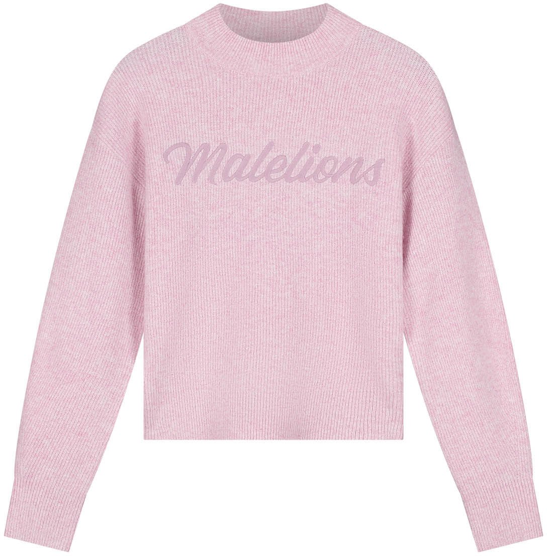Malelions Malelions Women Embroidered Knit Sweater Roze