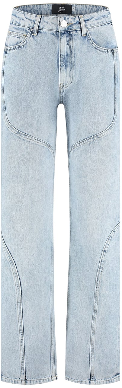 Malelions Malelions Women Straight Leg Denim Jeans Blauw