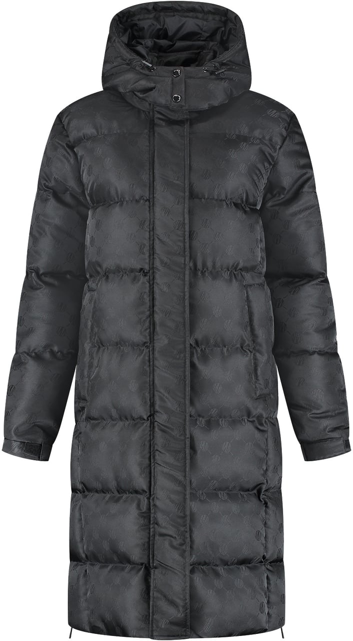 Malelions Malelions Women Monogram Long Puffer Jacket Zwart
