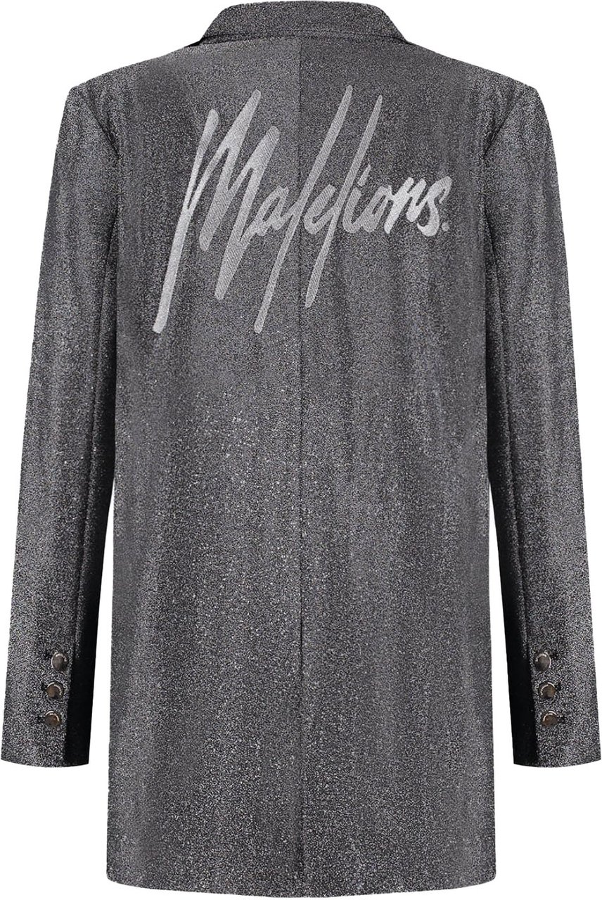 Malelions Malelions Women Sparkling Oversized Blazer Zilver