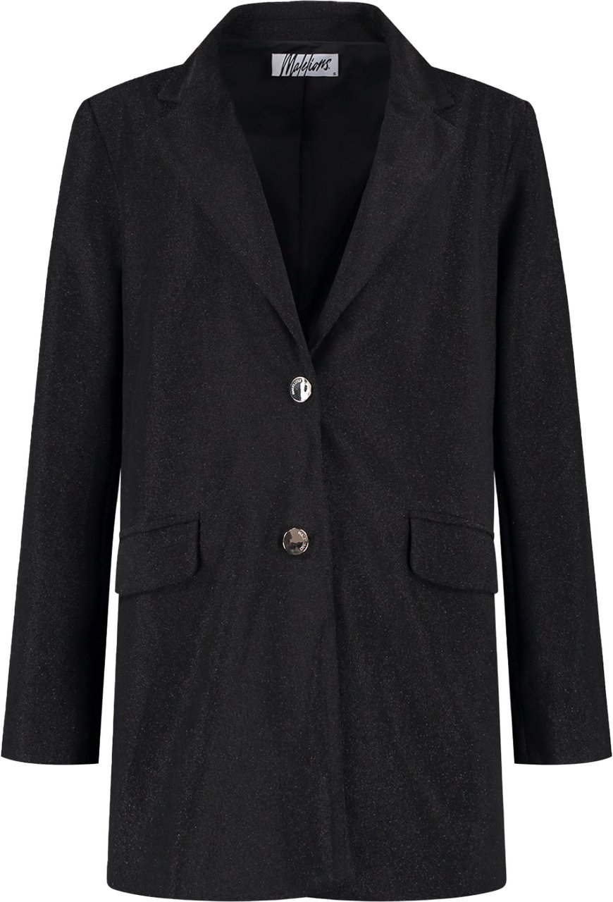 Malelions Malelions Women Sparkling Oversized Blazer Zwart
