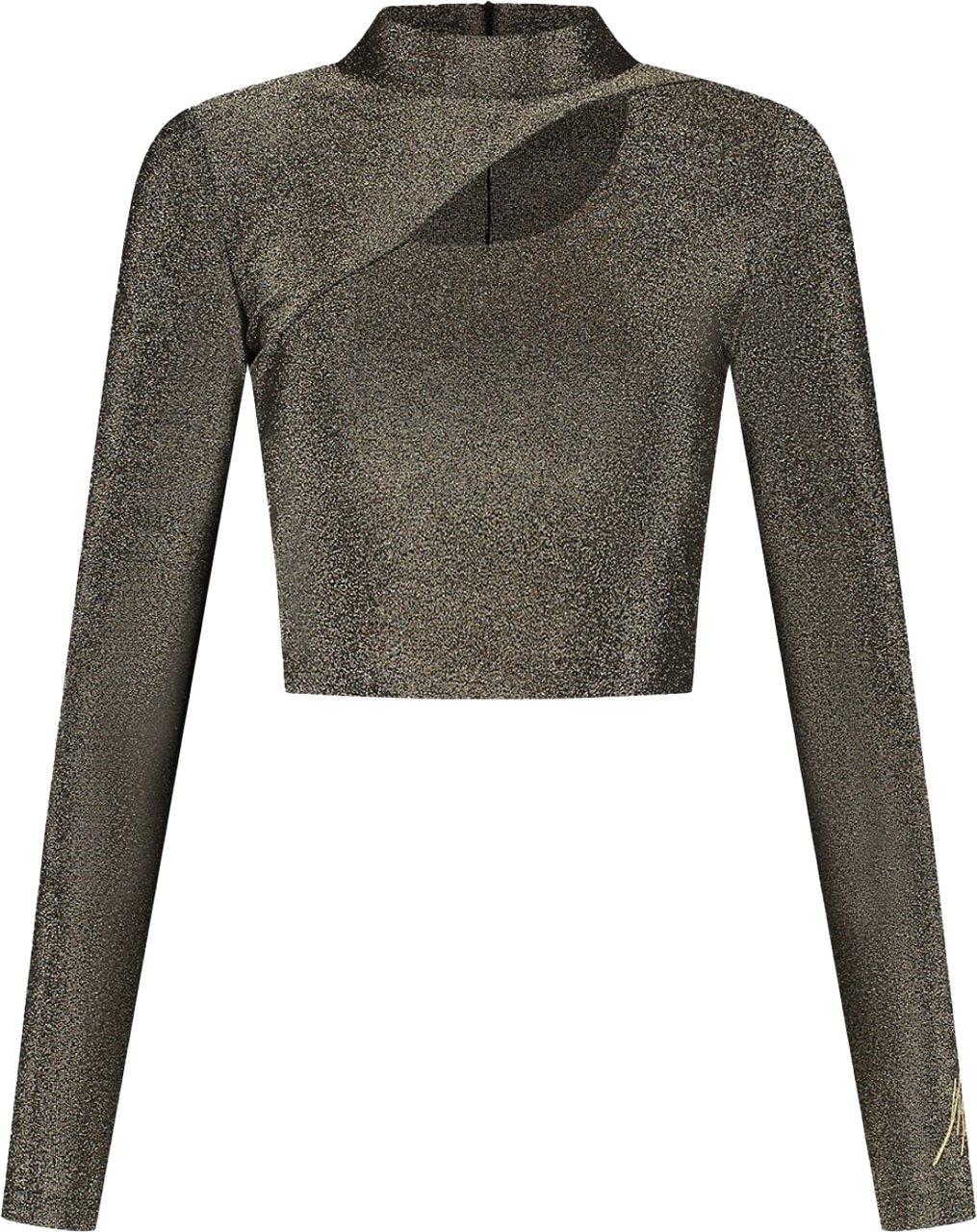 Malelions Malelions Women Sparkling Cut-Out Crop Top Goud