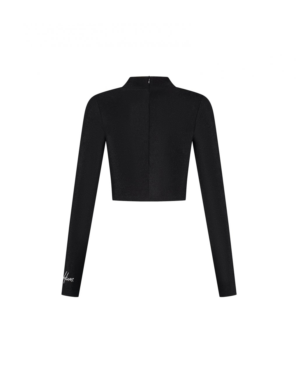 Malelions Malelions Women Sparkling Cut-Out Crop Top Zwart