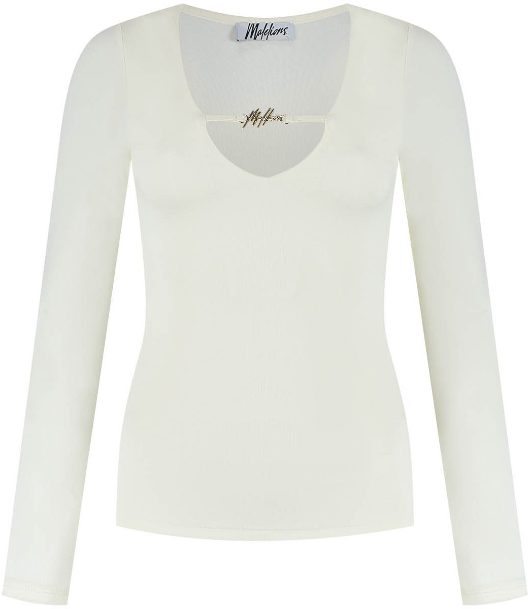 Malelions Malelions Women V-Neck Top Wit