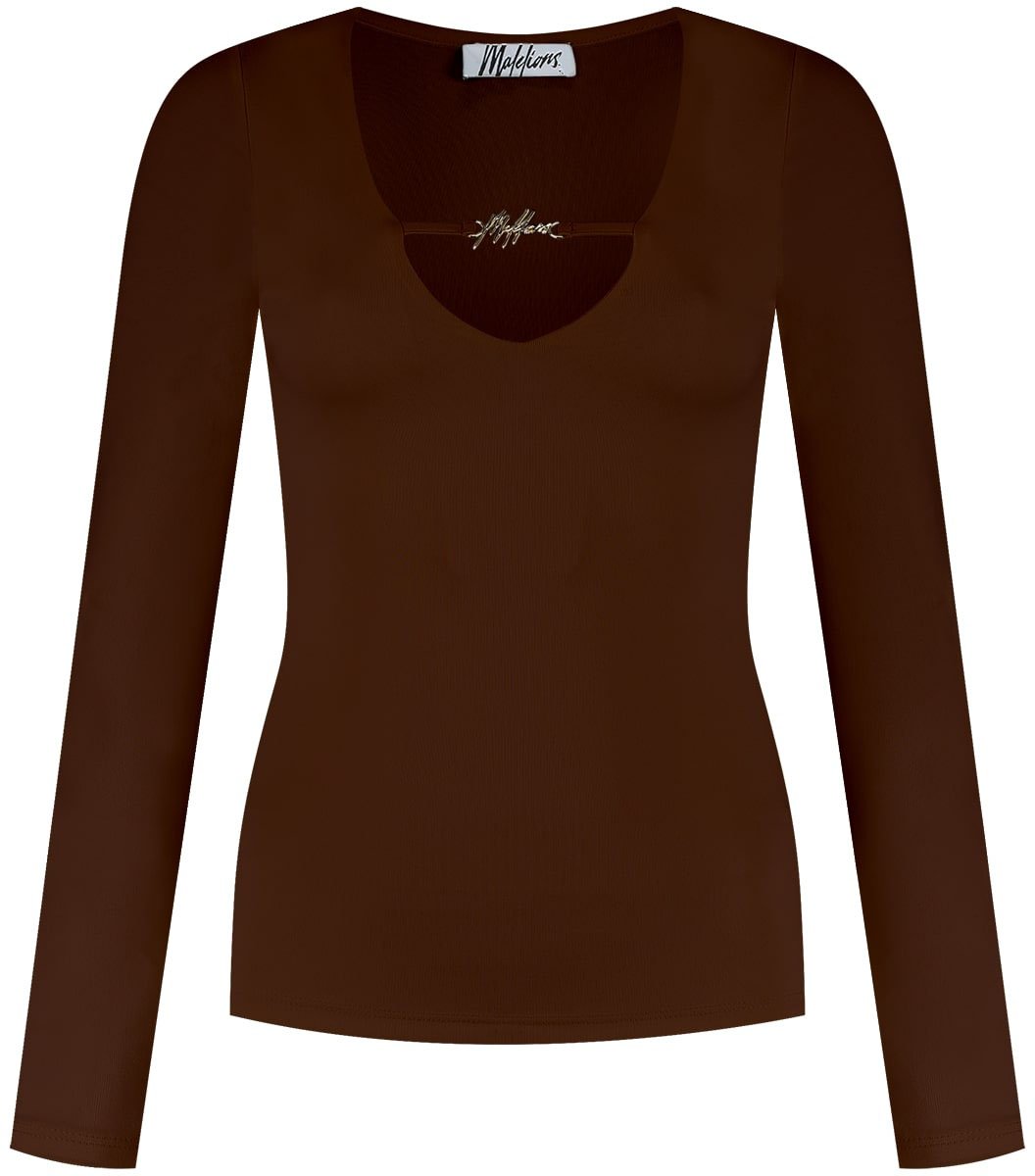 Malelions Malelions Women V-Neck Top Paars