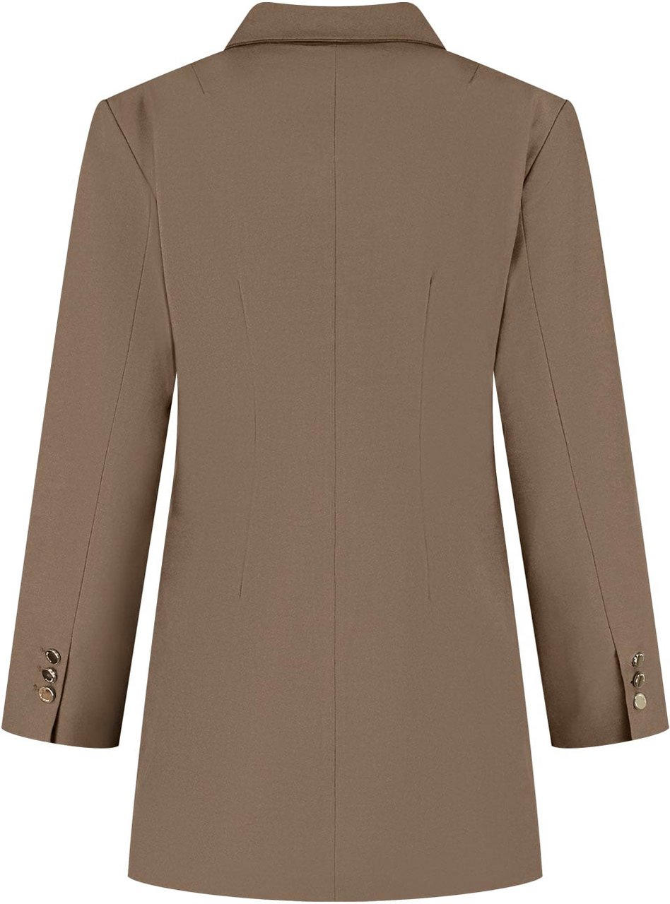 Malelions Malelions Women Gallery Blazer Dress Taupe