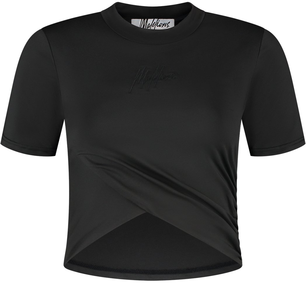 Malelions Malelions Women Drape Top Zwart