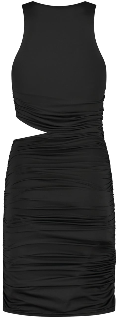 Malelions Malelions Women Cut-Out Drape Dress Zwart