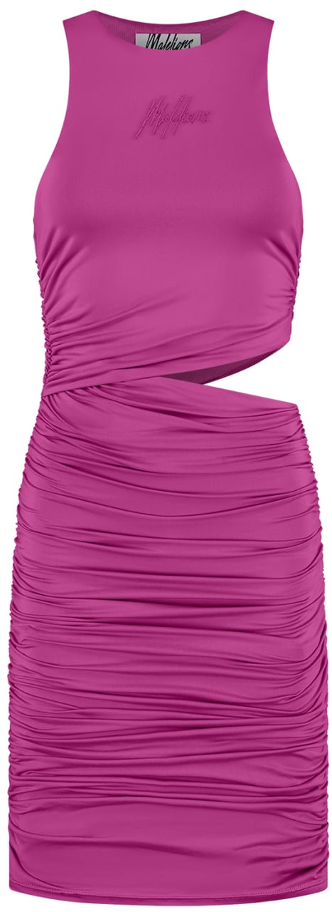 Malelions Malelions Women Cut-Out Drape Dress Roze