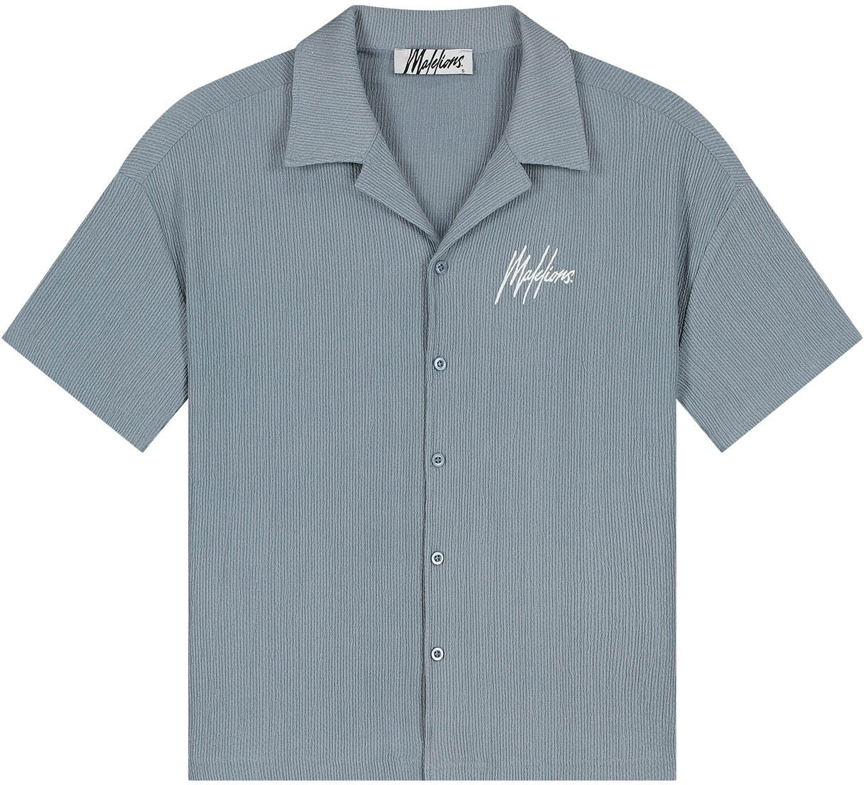 Malelions Malelions Women Seersucker Shirt Grijs