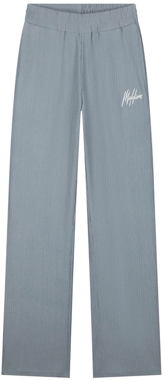 Malelions Malelions Women Seersucker Loose Fit Pants Grijs