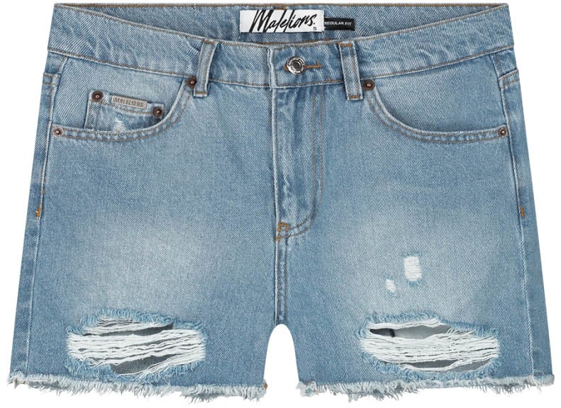 Malelions Malelions Women Denim Shorts Blauw