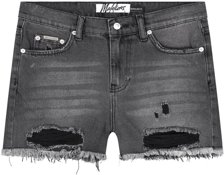 Malelions Malelions Women Denim Shorts Grijs