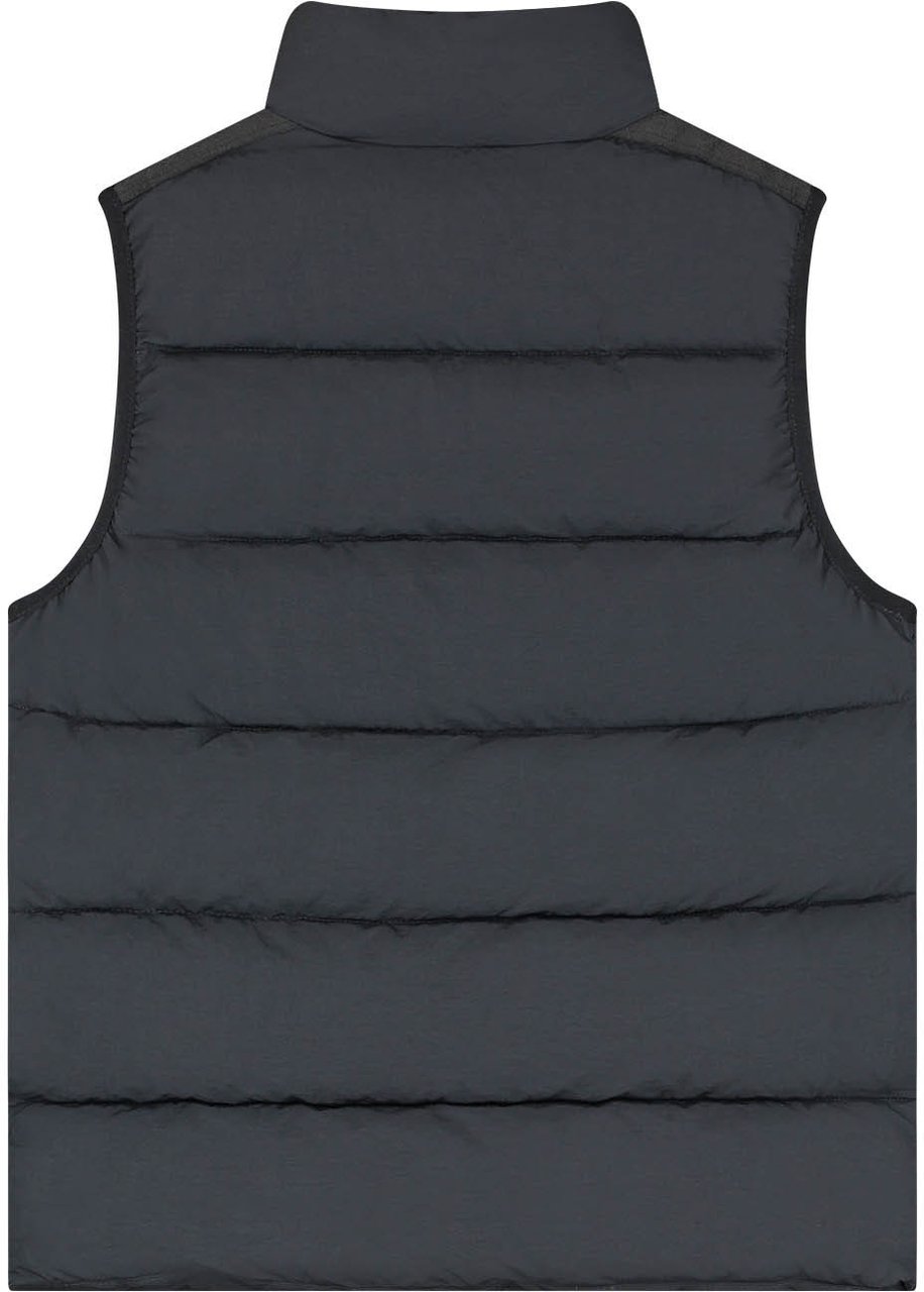 Malelions Malelions Junior Matt Crinkle Padded Vest Zwart