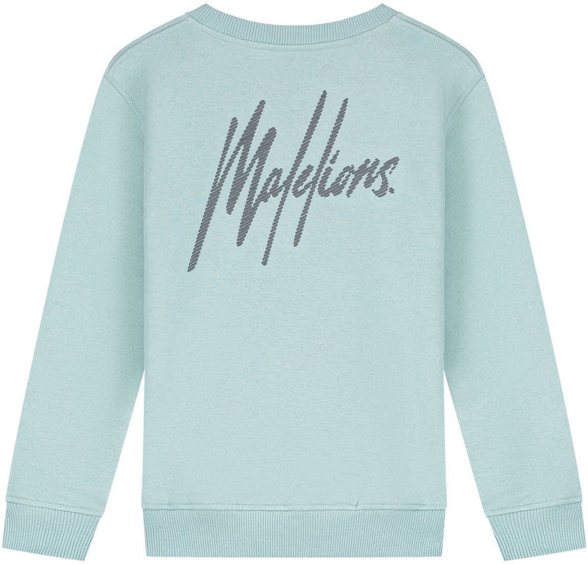 Malelions Malelions Junior Striped Signature Sweater Grijs