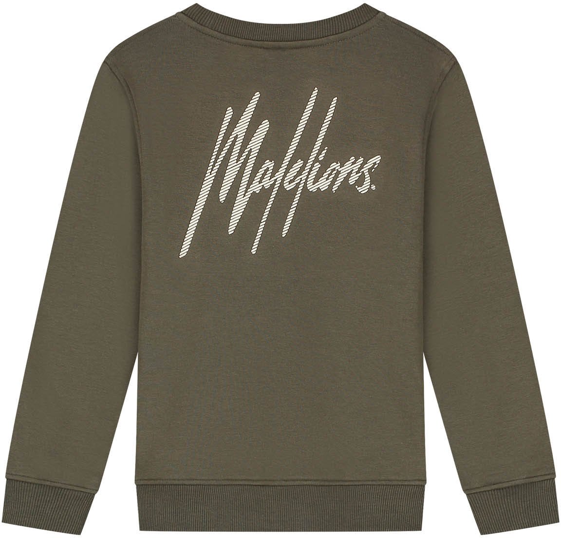 Malelions Malelions Junior Striped Signature Sweater Grijs