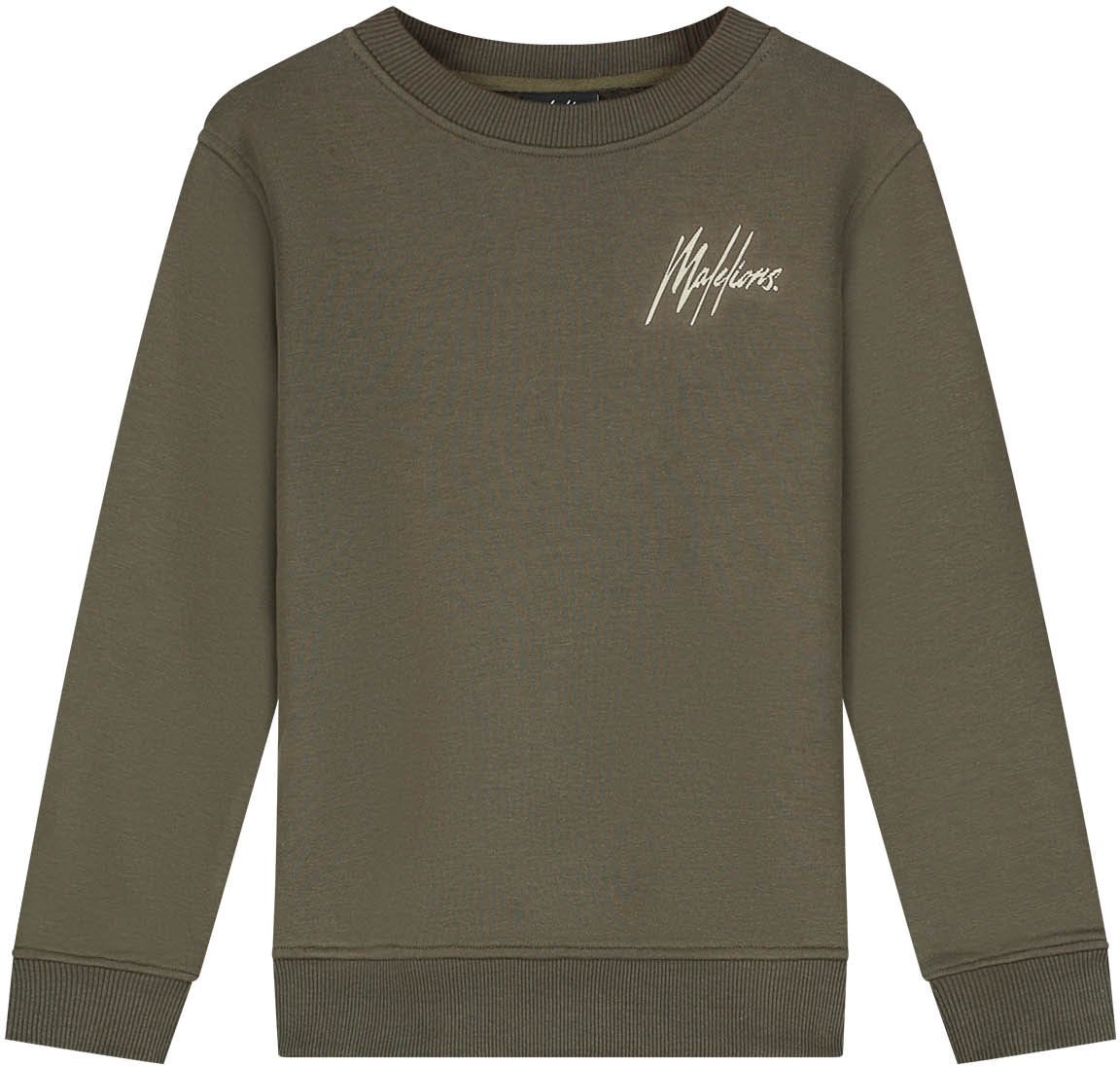 Malelions Malelions Junior Striped Signature Sweater Grijs