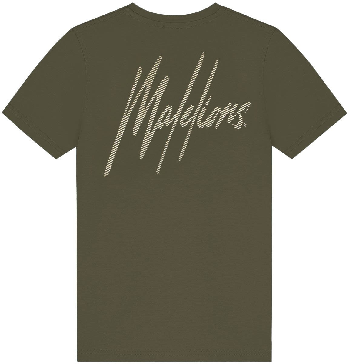 Malelions Malelions Junior Striped Signature T-Shirt Grijs