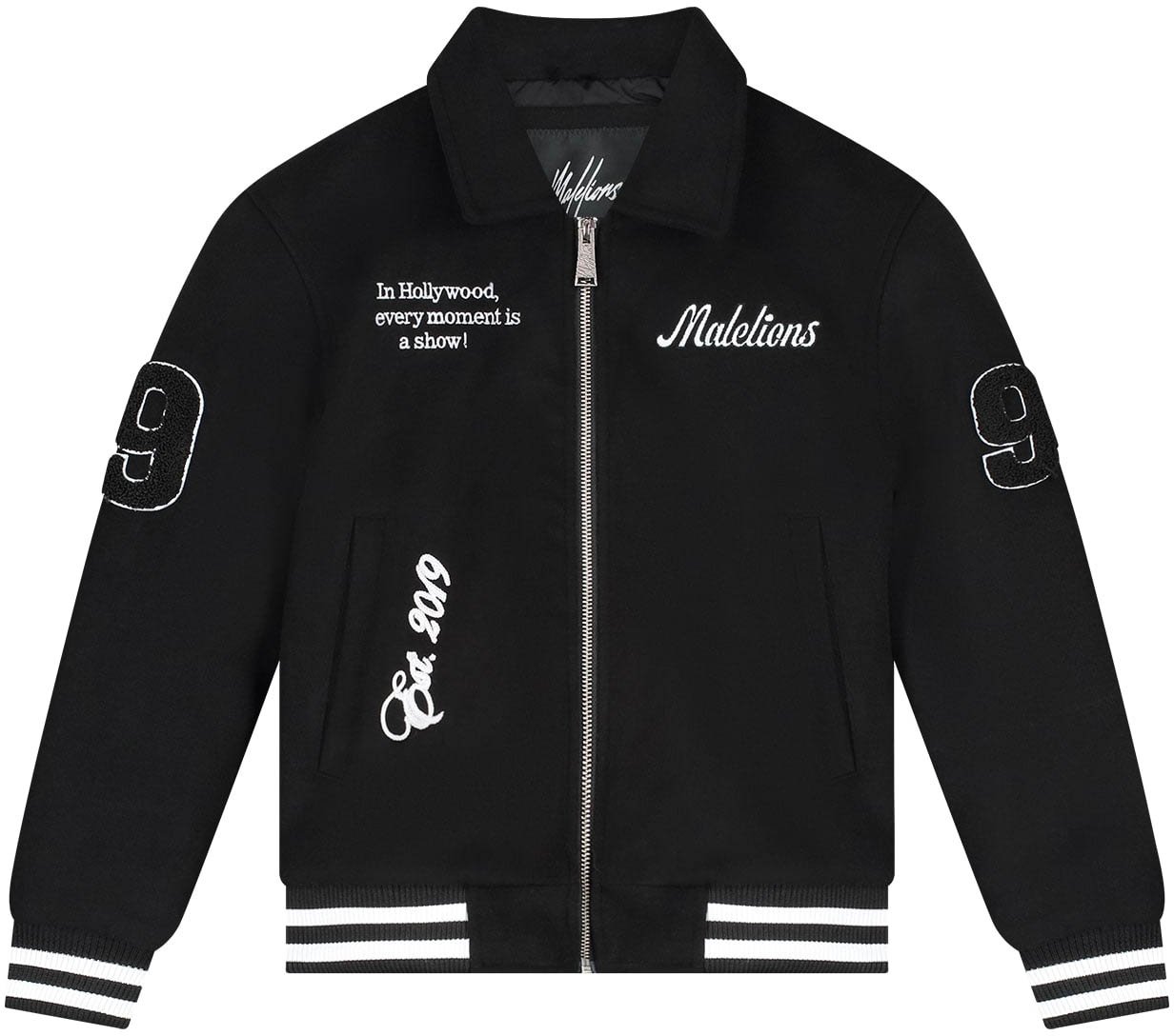 Malelions Malelions Junior Famous Varsity Jacket Zwart