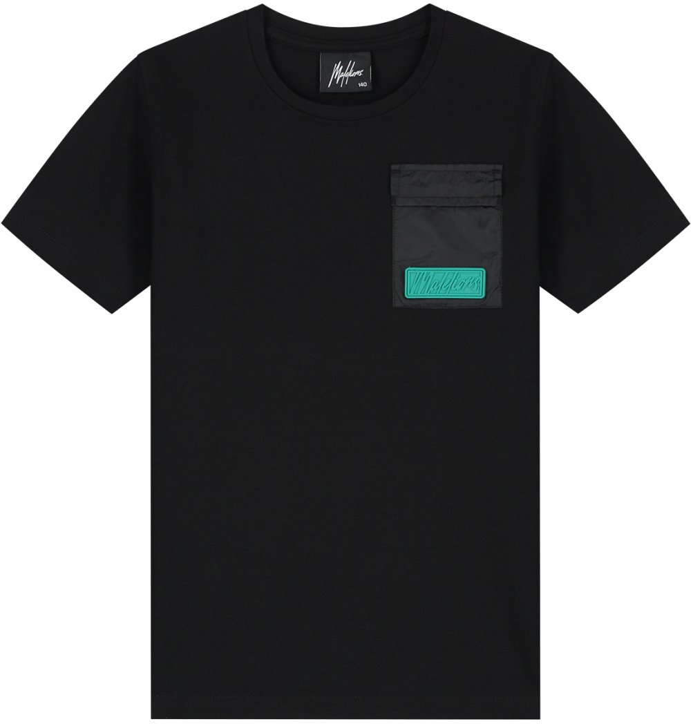 Malelions Malelions Junior Nylon Pocket T-Shirt Zwart