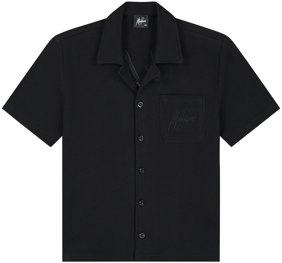 Malelions Malelions Junior Waffle Shirt Zwart