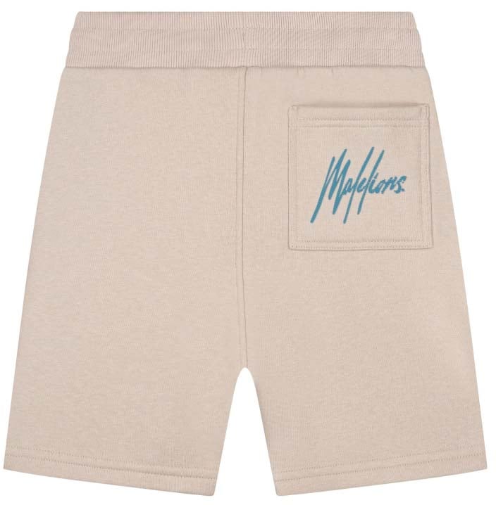 Malelions Malelions Junior Striped Signature Shorts Taupe