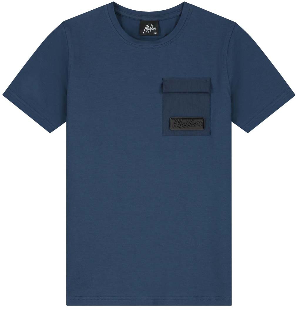 Malelions Malelions Junior Nylon Pocket T-Shirt Blauw