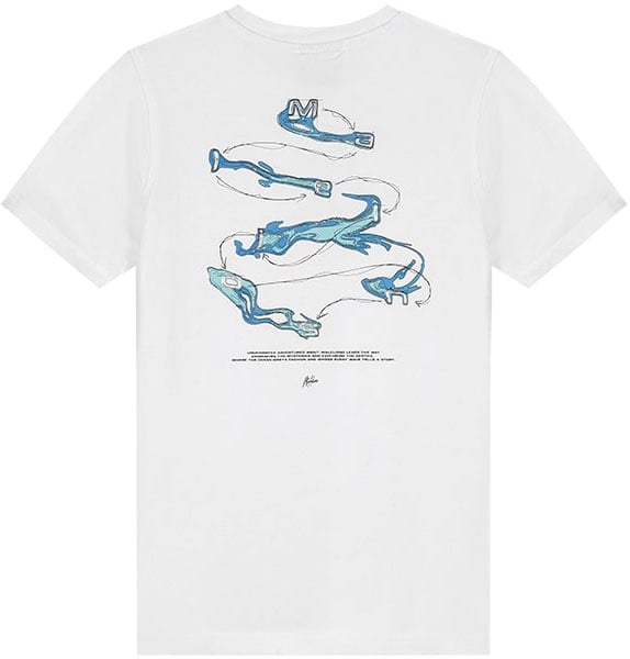 Malelions Malelions Junior Water Sign T-Shirt Wit