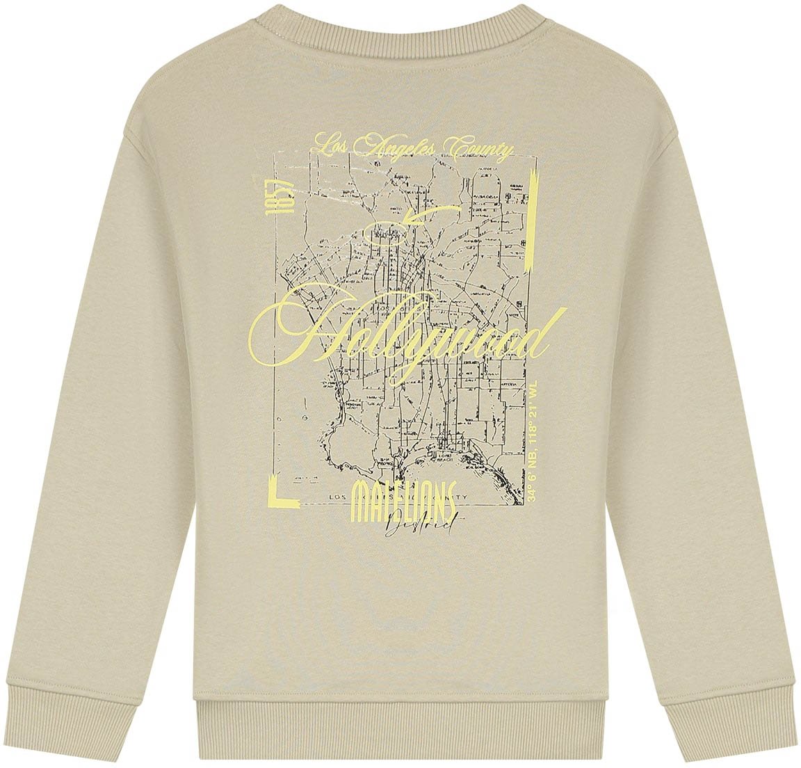 Malelions Malelions Junior Hollywood Map Sweater Beige