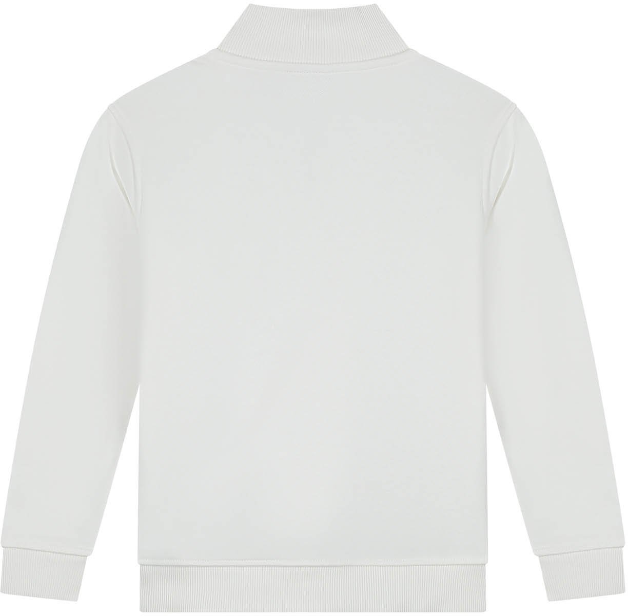 Malelions Malelions Junior Turtle Half Zip Sweater Wit