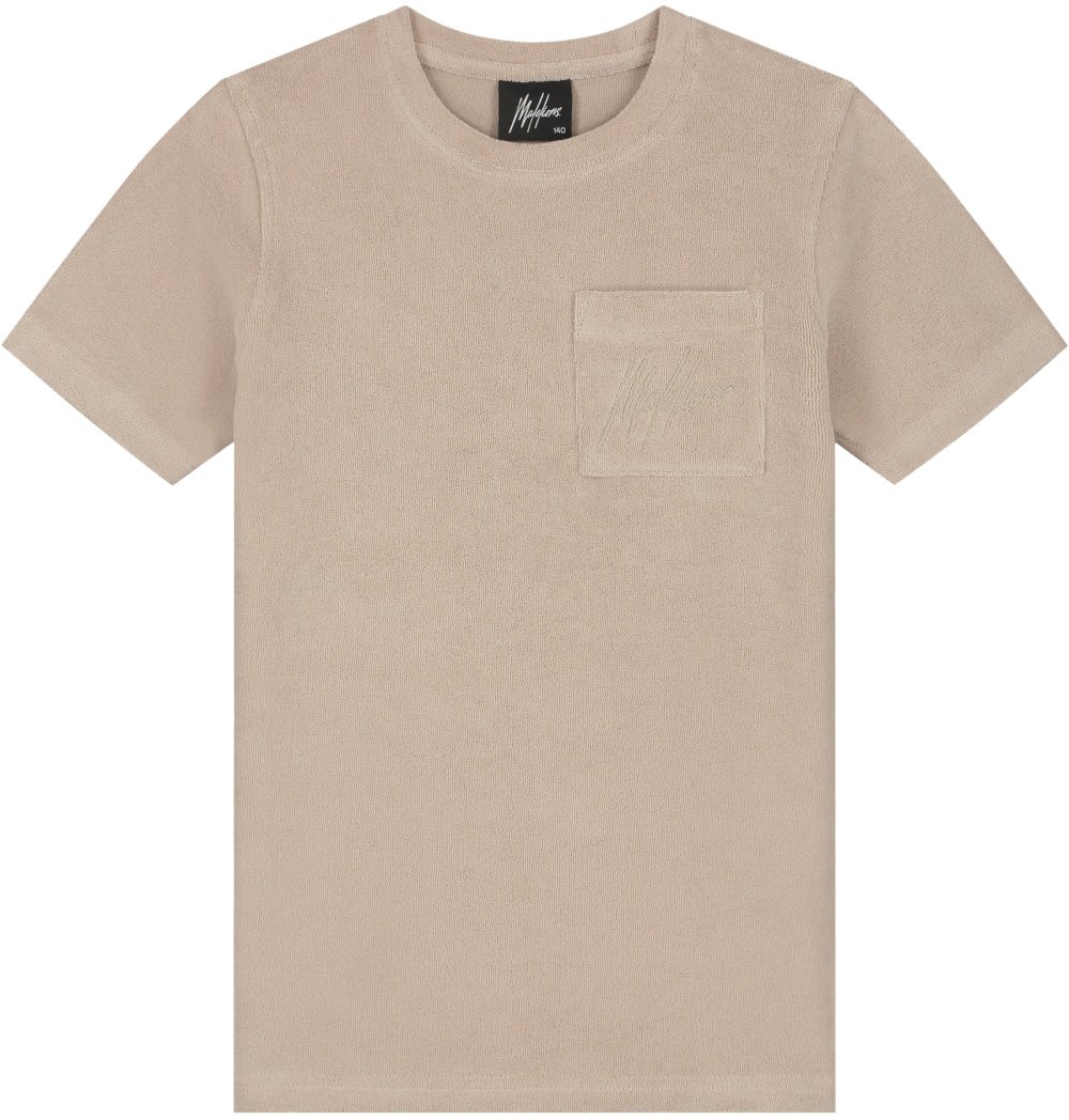 Malelions Malelions Junior Signature Towelling T-Shirt Taupe