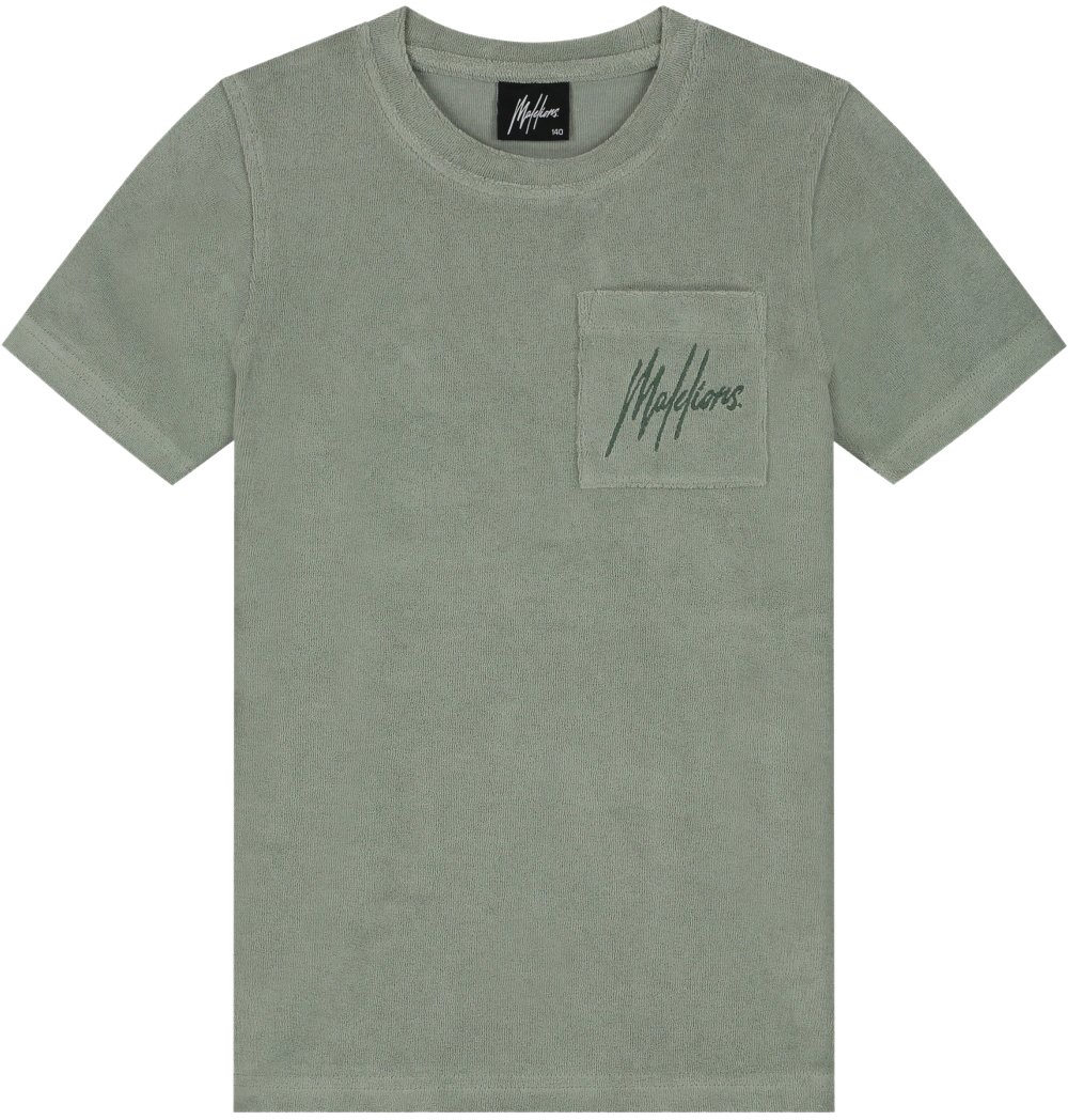 Malelions Malelions Junior Signature Towelling T-Shirt Groen