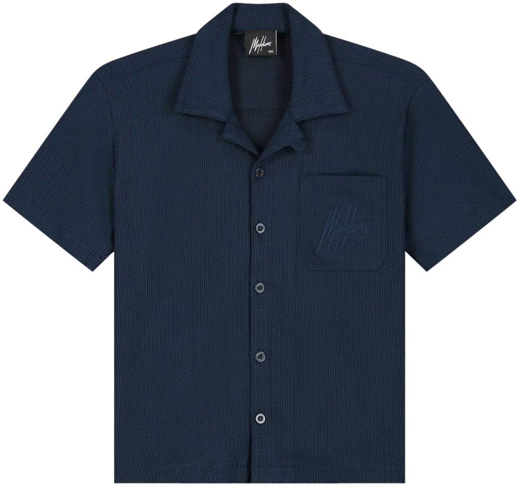 Malelions Malelions Junior Seersucker Shirt Blauw