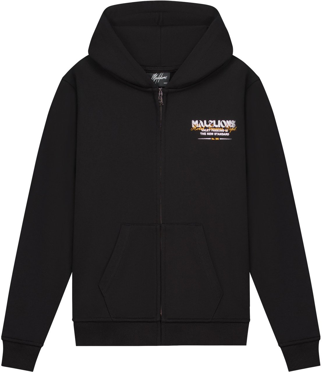 Malelions Malelions Junior Relaxed Valet Zip Hoodie Zwart