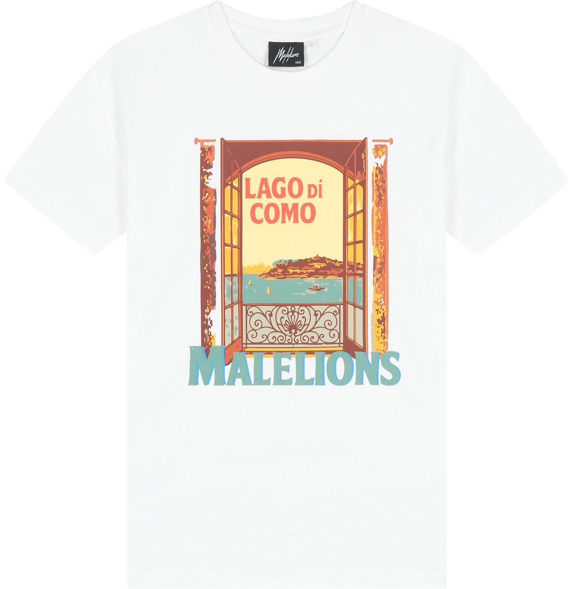 Malelions Malelions Junior Relaxed Lago Di Como T-Shirt Wit