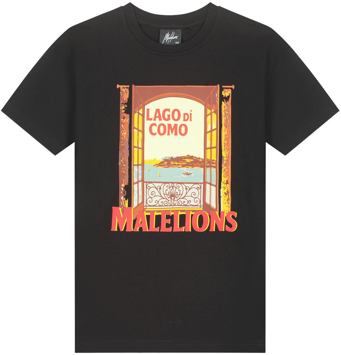 Malelions Malelions Junior Relaxed Lago Di Como T-Shirt Zwart