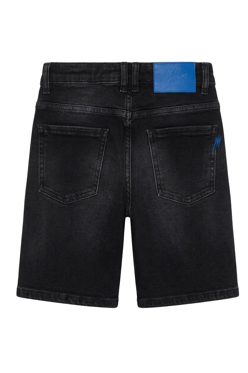 Malelions Malelions Junior Regular Washed Denim Shorts Zwart