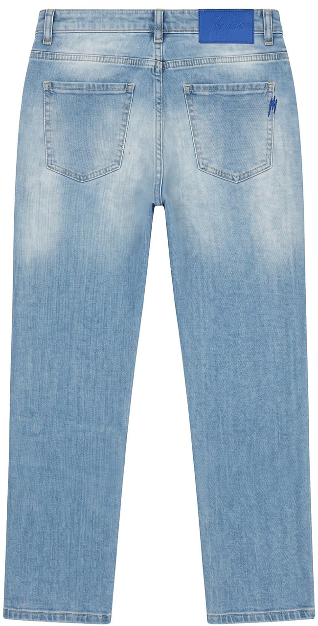 Malelions Malelions Junior Straight Washed Jeans Blauw