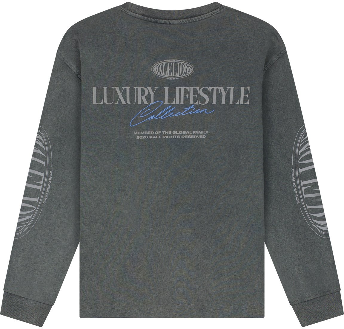 Malelions Malelions Junior Relaxed Lifestyle Longsleeve T-Shirt Grijs