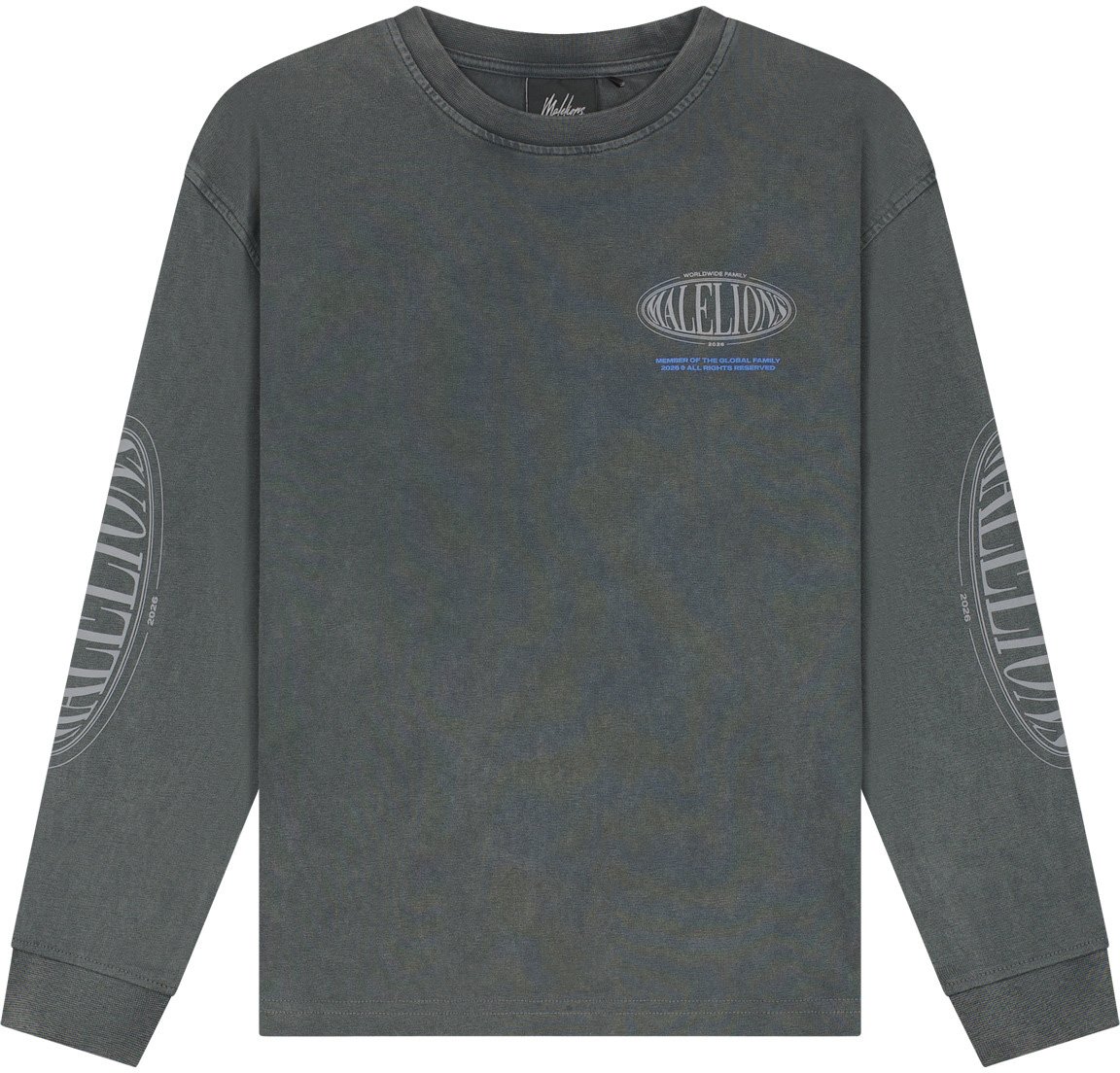 Malelions Malelions Junior Relaxed Lifestyle Longsleeve T-Shirt Grijs