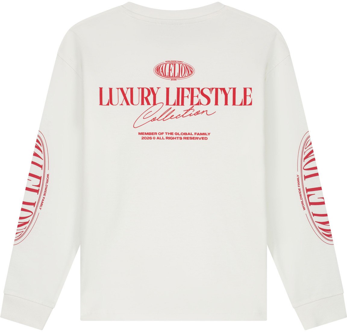 Malelions Malelions Junior Relaxed Lifestyle Longsleeve T-Shirt Wit