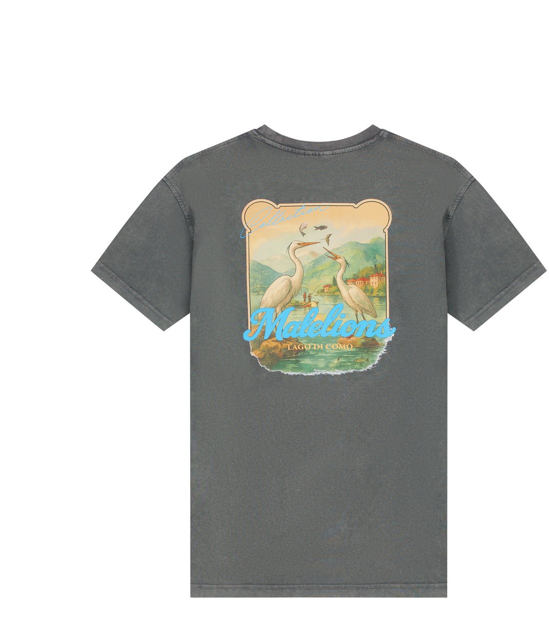 Malelions Malelions Junior Relaxed White Heron T-Shirt Grijs